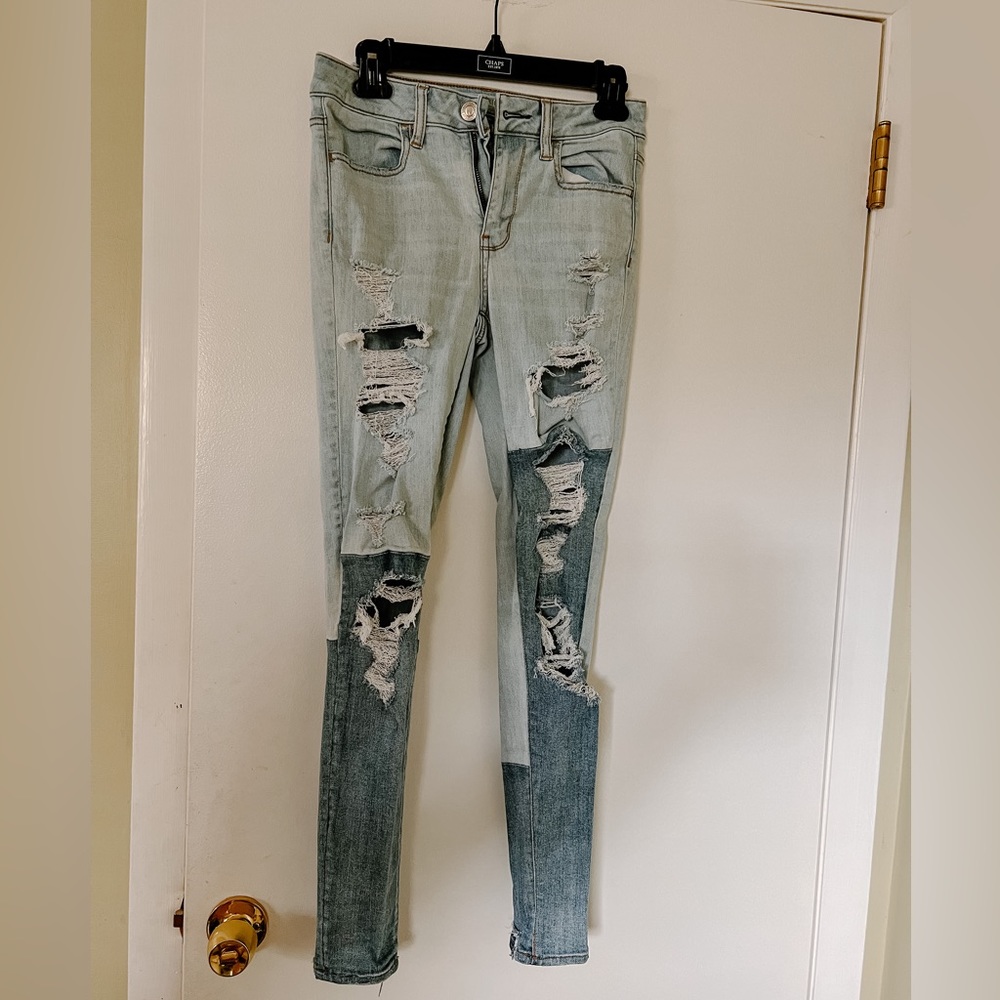 American Eagle Patchwork Jeans
